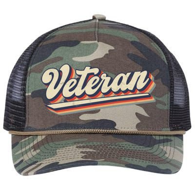 Veterans Day Gift Retro Rope Trucker Hat Cap