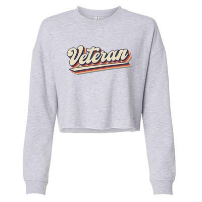 Veterans Day Gift Cropped Pullover Crew