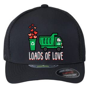 Valentines Day Garbage Truck Loads Of Love Flexfit Unipanel Trucker Cap