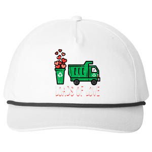 Valentines Day Garbage Truck Loads Of Love Snapback Five-Panel Rope Hat