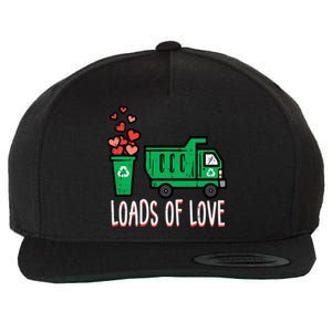 Valentines Day Garbage Truck Loads Of Love Wool Snapback Cap