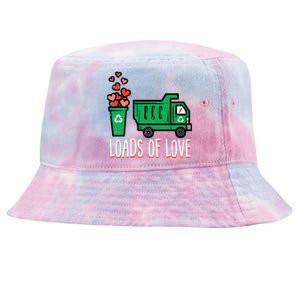 Valentines Day Garbage Truck Loads Of Love Tie-Dyed Bucket Hat