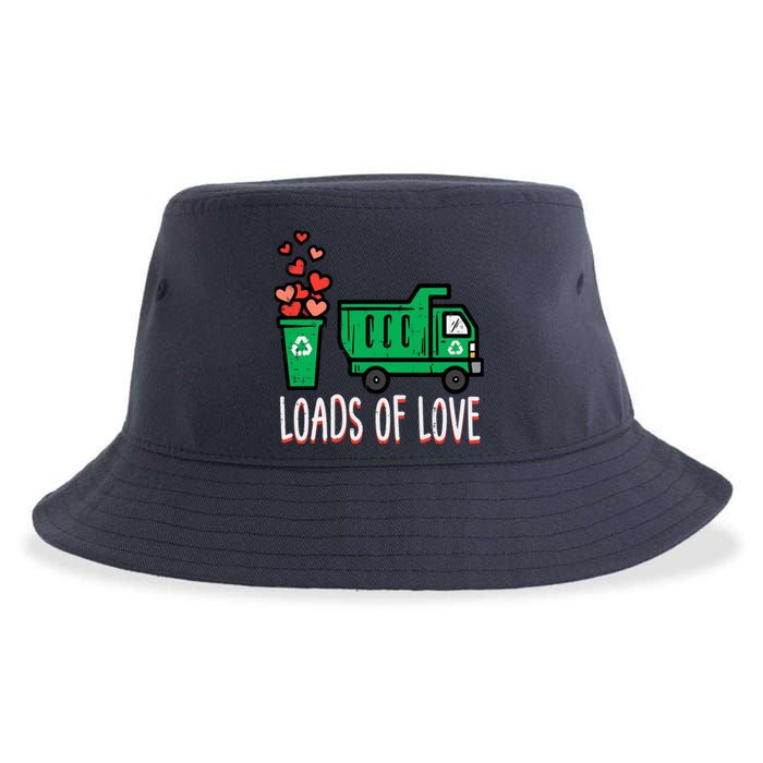 Valentines Day Garbage Truck Loads Of Love Sustainable Bucket Hat