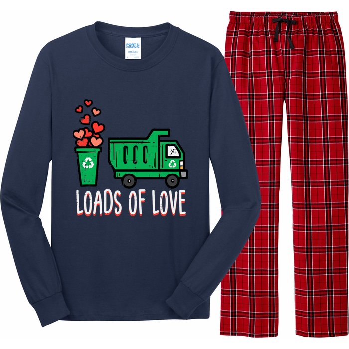 Valentines Day Garbage Truck Loads Of Love Long Sleeve Pajama Set