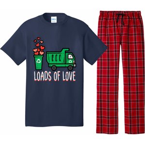 Valentines Day Garbage Truck Loads Of Love Pajama Set