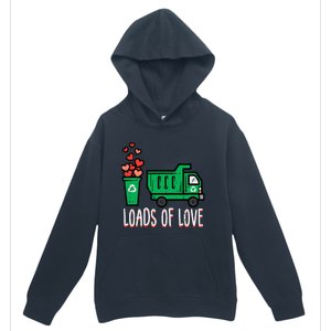 Valentines Day Garbage Truck Loads Of Love Urban Pullover Hoodie