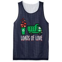 Valentines Day Garbage Truck Loads Of Love Mesh Reversible Basketball Jersey Tank