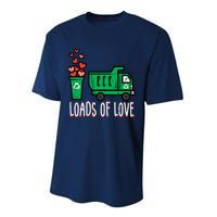 Valentines Day Garbage Truck Loads Of Love Performance Sprint T-Shirt