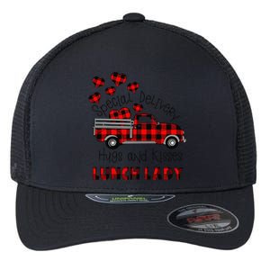 Valentine's Day Greeting Special Delivery Hugs Kisses Love Flexfit Unipanel Trucker Cap