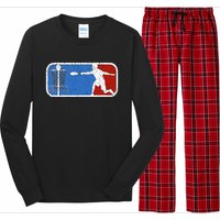 Vintage Disc Golf Graphic Basket Gifts Ultimate Frisbee Long Sleeve Pajama Set