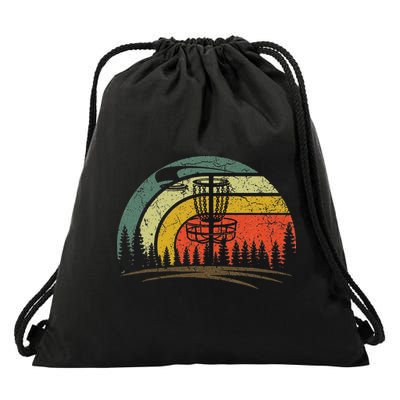 Vintage Disc Golf Shirt Frolf Flying Disc Sport Lover Drawstring Bag