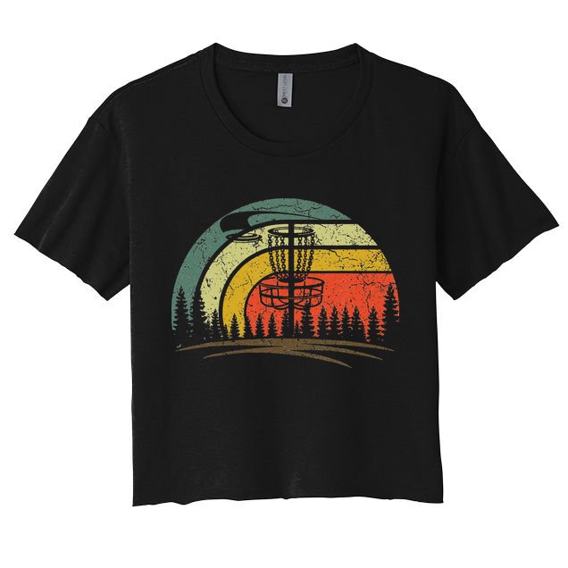 Vintage Disc Golf Shirt Frolf Flying Disc Sport Lover Crop Top