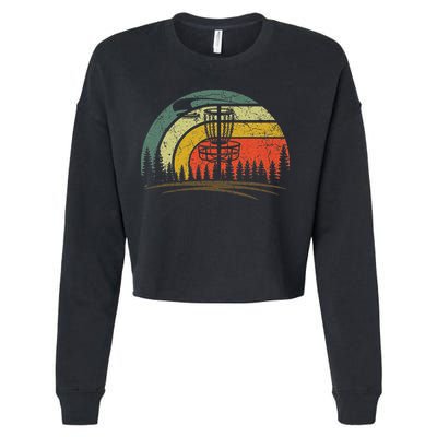 Vintage Disc Golf Shirt Frolf Flying Disc Sport Lover Cropped Pullover Crew