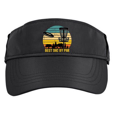 Vintage Disc Golf Dad Present Best Dad By Par Disk Golf Gift Adult Drive Performance Visor