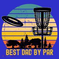 Vintage Disc Golf Dad Present Best Dad By Par Disk Golf Gift Tall T-Shirt