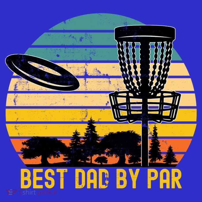 Vintage Disc Golf Dad Present Best Dad By Par Disk Golf Gift Tall T-Shirt