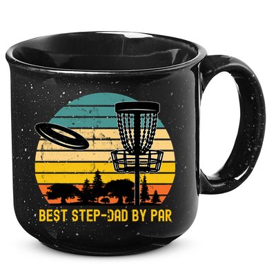 Vintage Disc Golf Dad Present Best Stepdad By Par Disk Golf Gift 15oz Campfire Ceramic Mug