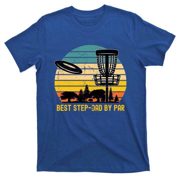 Vintage Disc Golf Dad Present Best Stepdad By Par Disk Golf Gift T-Shirt