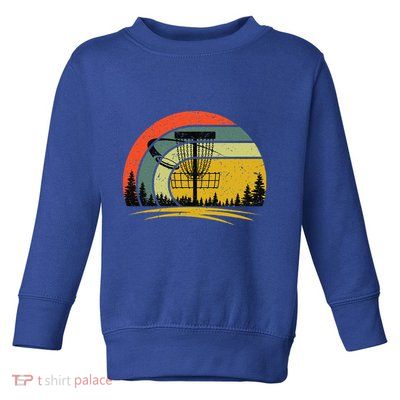 Vintage Disc Golf Frolf Flying Disc Golf Player Toddler Sweatshirt