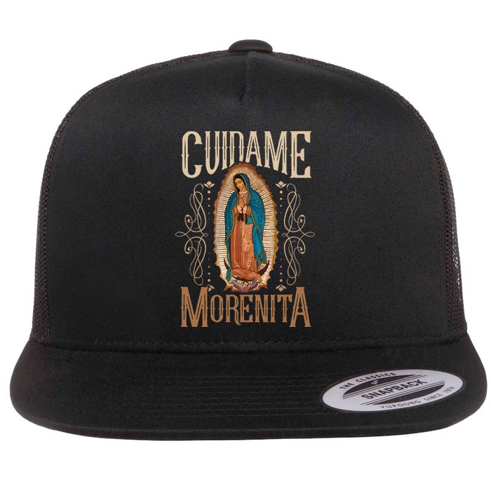 Virgen De Guadalupe. CuíDame Morenita Vintage Design Flat Bill Trucker Hat