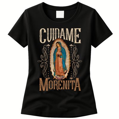Virgen De Guadalupe. CuíDame Morenita Vintage Design Womens T-Shirt