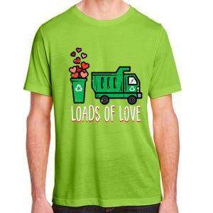 Valentines Day Garbage Truck Loads Of Love Adult ChromaSoft Performance T-Shirt