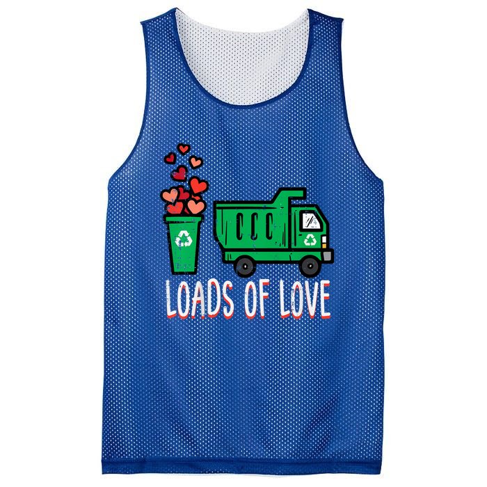 Valentines Day Garbage Truck Loads Of Love Mesh Reversible Basketball Jersey Tank