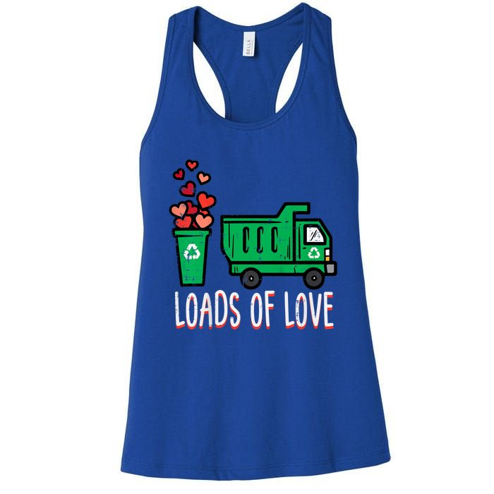 Valentines Day Garbage Truck Loads Of Love Women's Racerback Tank