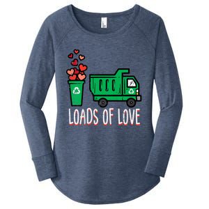 Valentines Day Garbage Truck Loads Of Love Women's Perfect Tri Tunic Long Sleeve Shirt