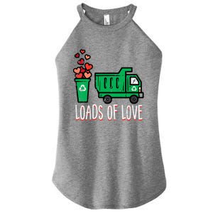 Valentines Day Garbage Truck Loads Of Love Women's Perfect Tri Rocker Tank