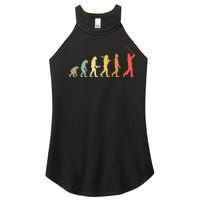 Vintage Disc Golf Gift Retro Evolution Disc Golf Women’s Perfect Tri Rocker Tank