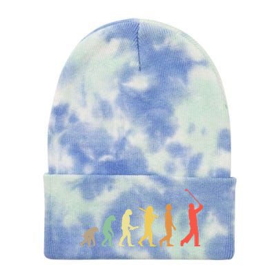 Vintage Disc Golf Gift Retro Evolution Disc Golf Tie Dye 12in Knit Beanie