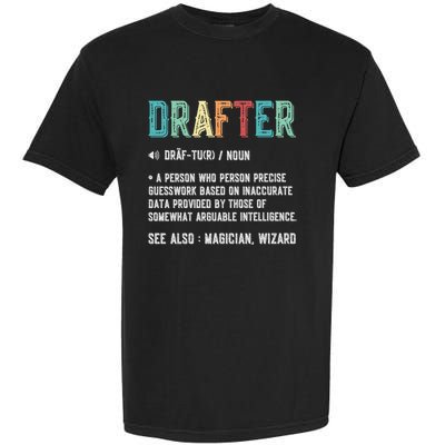 Vintage Drafter Graphic Funny Definition Noun Retro Garment-Dyed Heavyweight T-Shirt