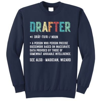 Vintage Drafter Graphic Funny Definition Noun Retro Sweatshirt