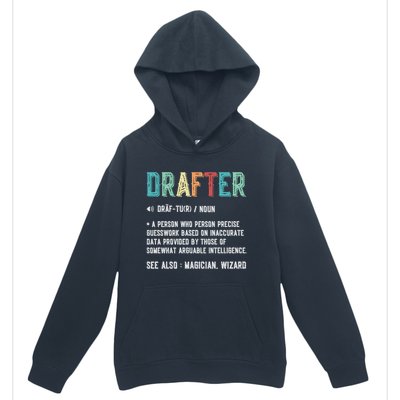 Vintage Drafter Graphic Funny Definition Noun Retro Urban Pullover Hoodie