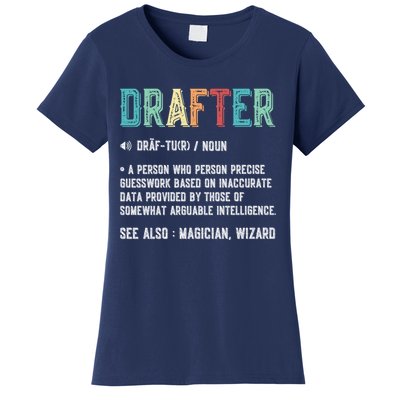 Vintage Drafter Graphic Funny Definition Noun Retro Women's T-Shirt