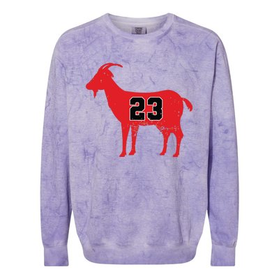 Vintage Distressed GOAT 23 Apparel Colorblast Crewneck Sweatshirt