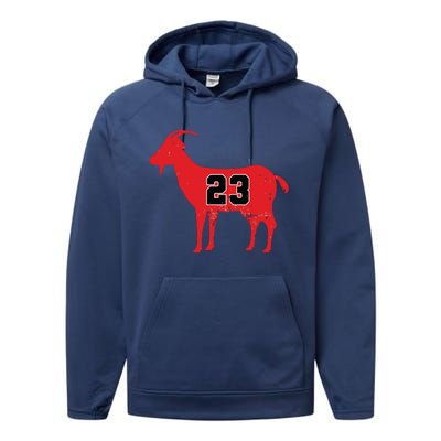 Vintage Distressed GOAT 23 Apparel Performance Fleece Hoodie