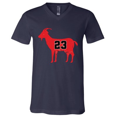 Vintage Distressed GOAT 23 Apparel V-Neck T-Shirt