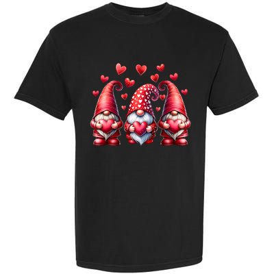 Valentines Day Gnomes Cute Red Hearts Love Gnome Garment-Dyed Heavyweight T-Shirt