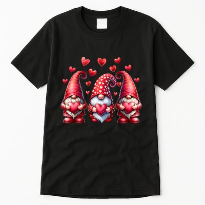 Valentines Day Gnomes Cute Red Hearts Love Gnome Tall T-Shirt