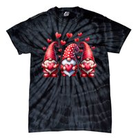 Valentines Day Gnomes Cute Red Hearts Love Gnome Tie-Dye T-Shirt