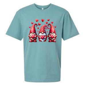 Valentines Day Gnomes Cute Red Hearts Love Gnome Sueded Cloud Jersey T-Shirt