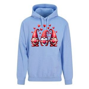 Valentines Day Gnomes Cute Red Hearts Love Gnome Unisex Surf Hoodie