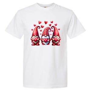 Valentines Day Gnomes Cute Red Hearts Love Gnome Garment-Dyed Heavyweight T-Shirt