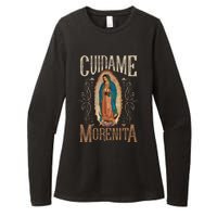 Virgen De Guadalupe. Cuídame Morenita Vintage Design Womens CVC Long Sleeve Shirt