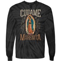 Virgen De Guadalupe. Cuídame Morenita Vintage Design Tie-Dye Long Sleeve Shirt