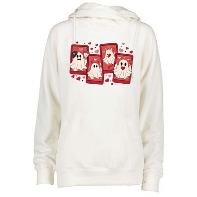 ValentineS Day Ghost Be My Boo Womens Funnel Neck Pullover Hood