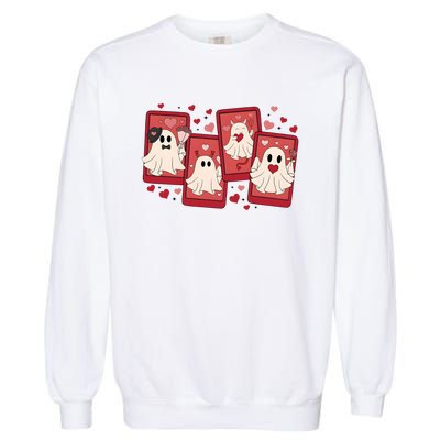 ValentineS Day Ghost Be My Boo Garment-Dyed Sweatshirt