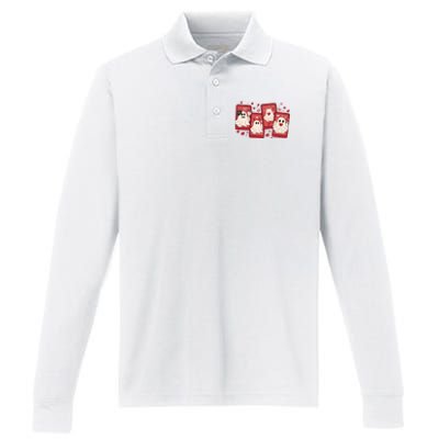 ValentineS Day Ghost Be My Boo Performance Long Sleeve Polo